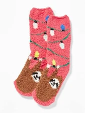 Sloth Fuzzy Cozy Socks -  Women's - Sloths - old Navy - New with tag