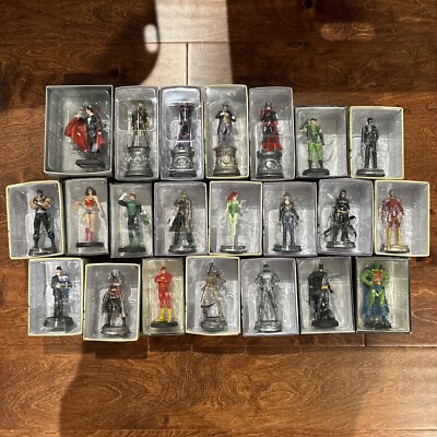 Eaglemoss DC Comics Chess Pieces Mixed Lot Of 21 + 1 Marvel Piece New In Box