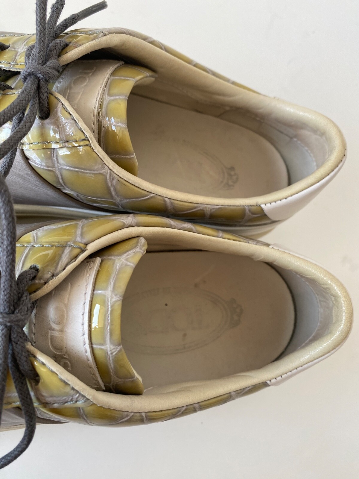 Tod's Multicolor Python And Leather Lace Up Sneak… - image 6