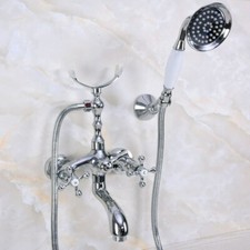 Chrome Brass Bathroom Bathtub Filler Faucet Handheld Shower Mixer Tap Set 2na232