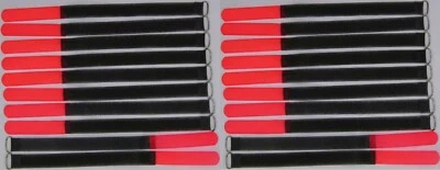 BIE-TEC 20 x Klettband Kabelbinder FK 30 cm x 20 mm neon rot Klettbänder Kabelklettband