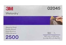 3m 02045 Wetordry Abrasive Sandpaper Sheet 2500 Grit 5 12 X 9 In 50 Count 3m 02045 Wetordry Abrasive Sandpaper Sheet 2500 Grit 5 12 X 9 In 50 Count