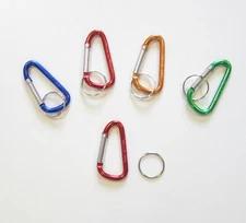 25 NEW CARABINER SPRING CLIP 2.25" KEYCHAIN BACKPACK KEY RING CHAINS BELT HOOK 