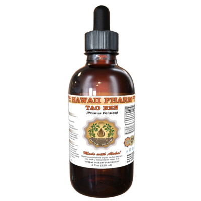 Tao Ren (Prunus Persica) Tincture. Alcohol-Based. Hawaii Pharm.