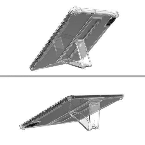 For iPad Pro/Air 11 13" 2024 Shockproof Clear TPU Pencil Holder Case Stand Cover - Picture 3 of 11