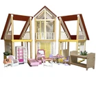 Vintage 1978 80s Barbie A-Frame Dream House With Lot Of Accessories Furniture