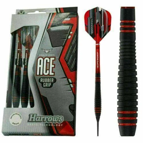 Harrows ACE Rubber Grip Softdarts Dartset Dartpfeile 16g, 18g