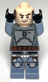 LEGO SW0468 Jango Fett (2013, Minifigure, Star Wars, Smile, 75015, Damaged)