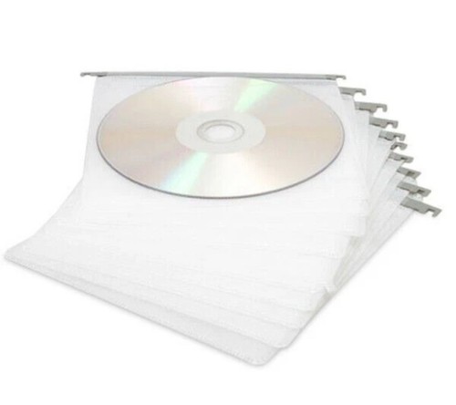 NEW 50 DJ Flight CD DVD case hanging insert sleeves with hook . Holds 100 discs - Afbeelding 3 van 3