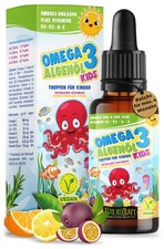 Omega-3 KIDS Algenöl PLUS Tropfen für Kinder - 40% DHA & 20% 20 ml (1er Pack) 