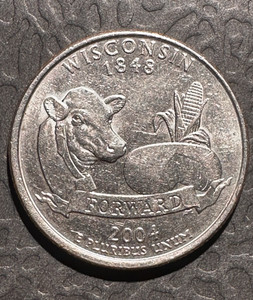 2004-P Wisconsin State Quarter 25C Philadelphia Mint Business Strike Coin