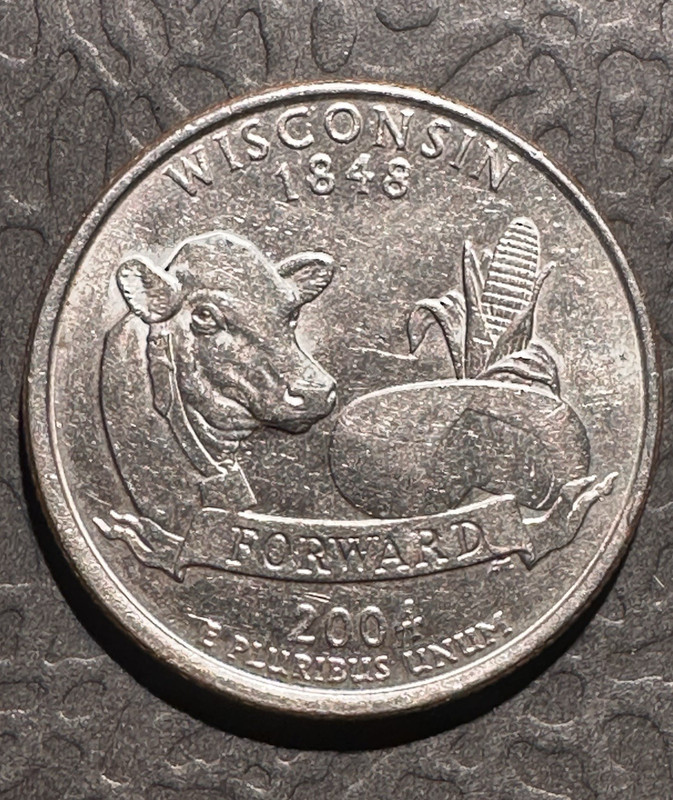 2004-P Wisconsin State Quarter 25C Philadelphia Mint Business Strike Coin