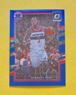 2017-18 Donruss Optic #150 Bradley Beal Blue Prizm 3/49 Jersey Number Match