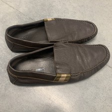 Men’s Brown Gucci Loafers Web Size 12.5 Made In Italy
