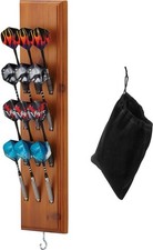 Wall Mounted Dart Holder/Caddy Display Holds 12 Steel Soft Tip Darts