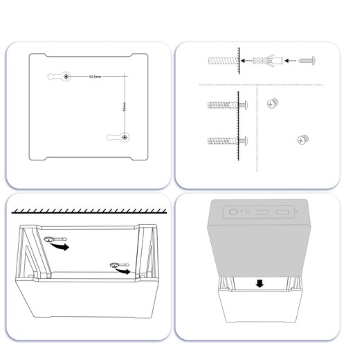 For Beelink S12Pro Mini PC N100 Computer Host Stand Mounting Bracket Transparent - Photo 7/11