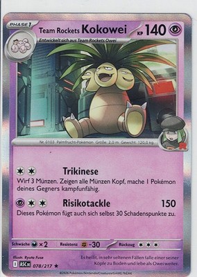 Team Rockets Kokowei Holo Selten Erhabene Helden 078 NM
