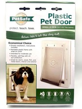 PetSafe Plastic Pet Door Small 1-15 lb Dog Cat Flap Door/Wall Mount White New