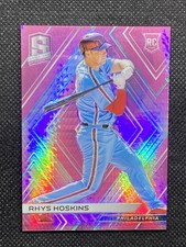 2018 Panini Chronicles Rhys Hoskins Philadelphia Phillies Spectra Neon Pink #/75