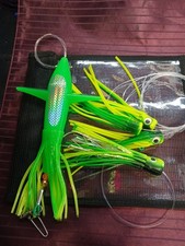 Daisy Chain Chugger Trolling Lure Teaser Bird w Hook Lure + Bag   Grn- Yell