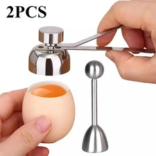 Stainless Steel Egg Topper – Precision Shell Cutter Cracker Tool for Boiled Eggs