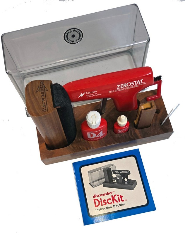 Vintage Discwasher DiscKit Record Care System - Zerostat 3 Gun + D4 bottles MINT