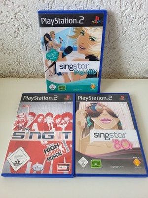 Singstar Bundle für PS2 (80,s, pop Hits, Disney Sing it Highscoolmusical 3)