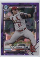 2021 Bowman Chrome Draft Sapphire Edition Purple 6/10 Austin Love #BDC-164 19n6