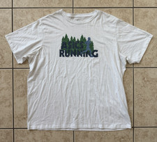 Asics Running Men's Short Sleeve 3XL Graphic T-Shirt Track Sports Racing Woods