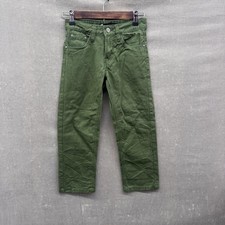 Akademiks Pants Boys 8 Green Straight Leg Cotton Casual Jeans Youth Kids