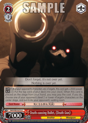 DEATH-CAUSING BULLET, 《DEATH GUN》 Weiss Schwarz Card #SAO/SE23-E15 C