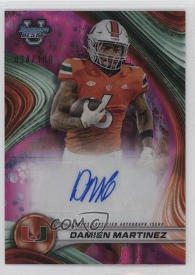 2024 Bowman U Best of Pink Lava Refractor /100 Damien Martinez #BOA-DM Auto 0x5e