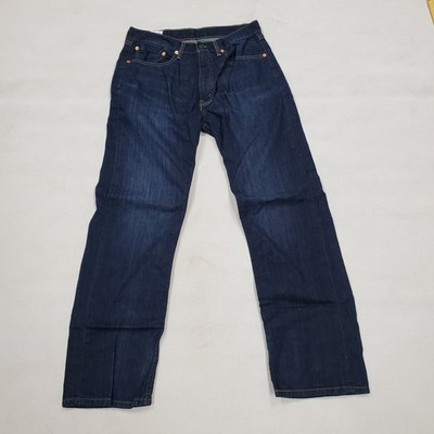 Levis 505 Jeans Mens 33x32 Dark Denim Inseam Measures 30