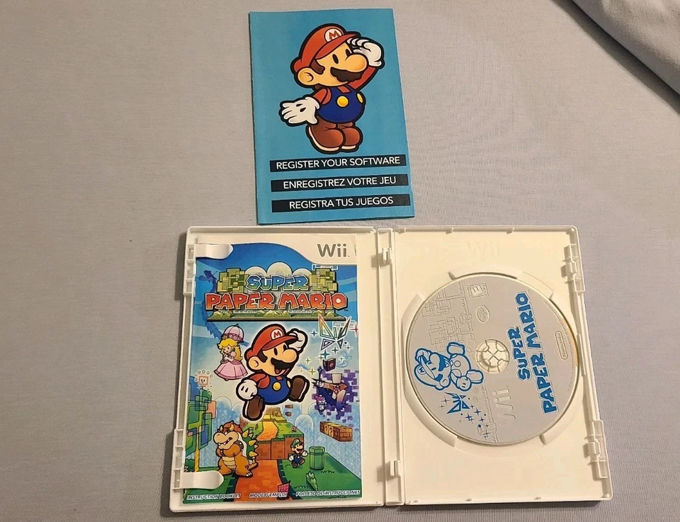 Super Paper Mario (Nintendo Wii, 2007) CIB/ TESTED AND WORKS - Image 3 of 4
