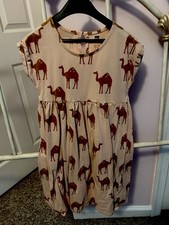 Tea Collection Pink Camel Print Dress Girls Sz 8