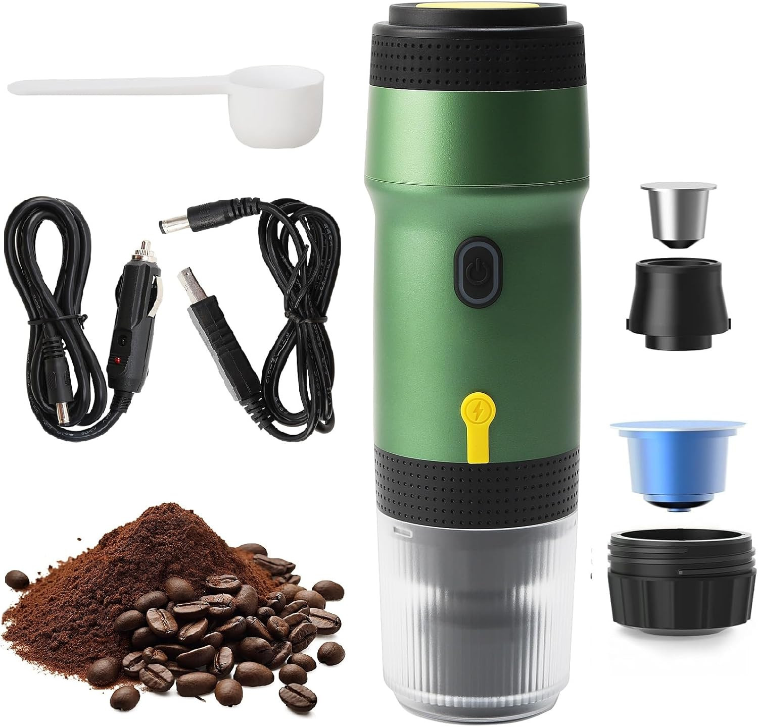 Mini Macchina Da Caffè Elettrica Portatile per Caffè Espresso Da 15 Bar, Mini Ma