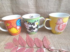 3x Duże funky farm zaprojektowane przez Jane Brooks has Dunoon Moobaa Tweet Oink Kubki