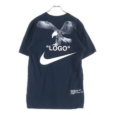 Mens Off-White NIKE OFF WHITE NRG A6 TEE Front Print Crew Neck Short Sleeve T Sh