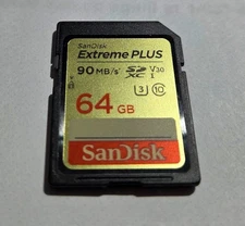 New SanDisk Extreme PLUS 64GB SDXC UHS-I/V30/U3/Class 10 Card SDSDXWF-064G-ANCIN