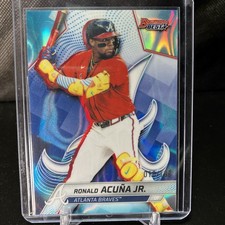 2025 Bowman's Best Ronald Acuña Jr. #13 AQUA Lava REFRACTOR 018/199 Braves