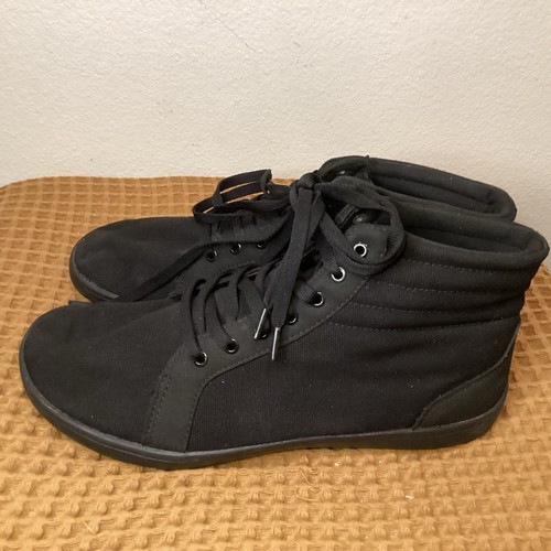 Within Sneaker Men Sz 45 US 11 High Black Round Toe Laced Up Casual Canvas Shoes