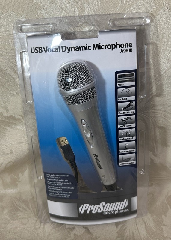 ProSound - USB Vocal Dynamic Microphone - A98JB - NEW