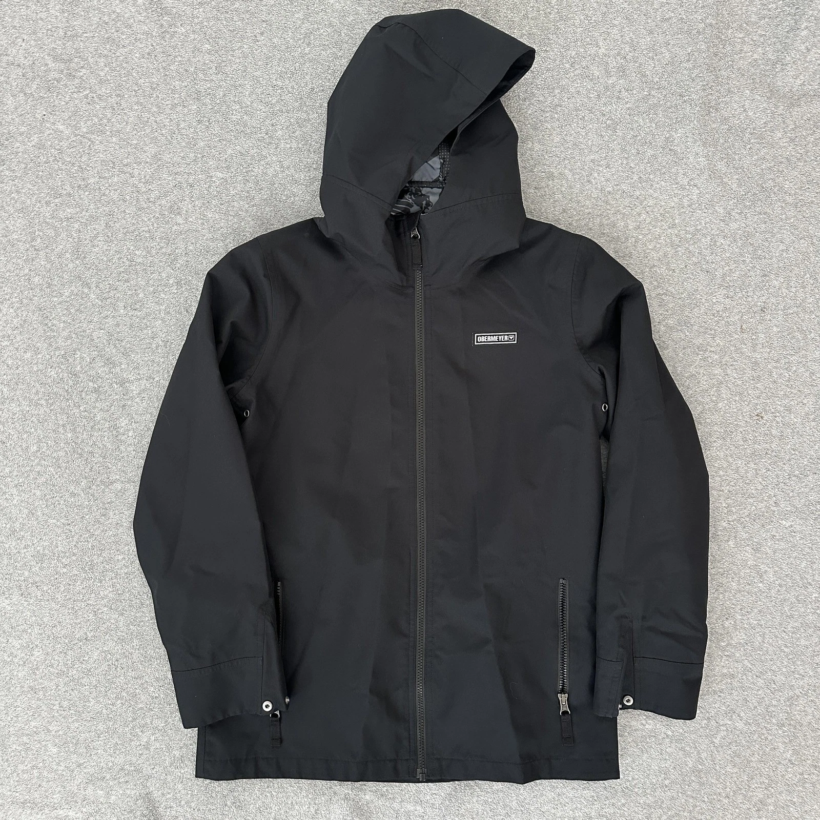 Obermeyer Jacket Youth XL Black Hooded Soft Shell Heritage Collection Technical