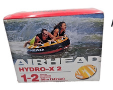 Airhead Hydro-X 2 Inflatable 1-2 Rider Towable Tube for Boating 58" 