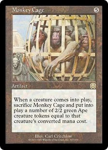 Magic MTG - Monkey Cage - Merchadia Masken - PLAYED - EN - FOIL