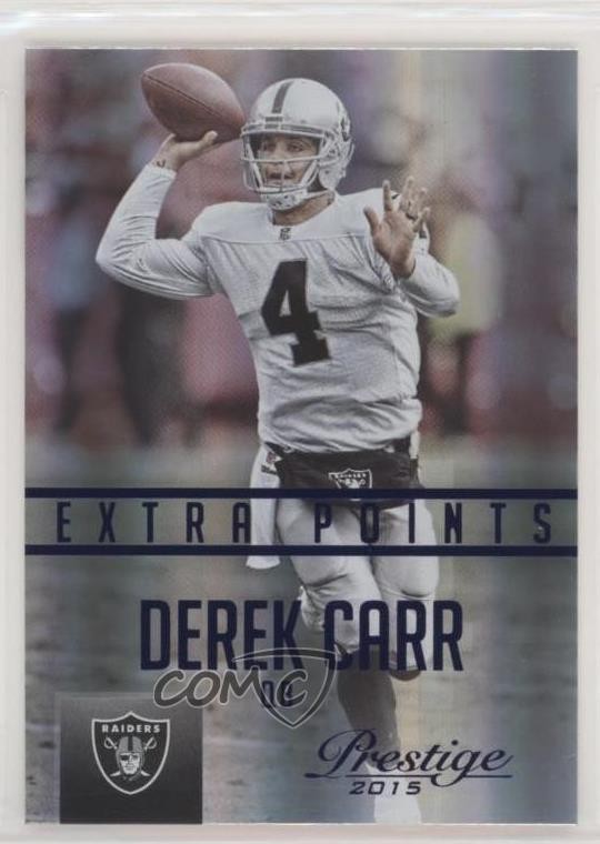 2015 Panini Prestige Extra Points Blue Derek Carr #170 z7h