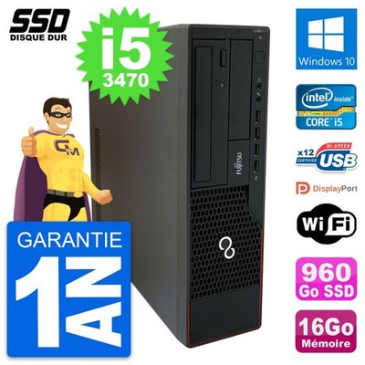 PC Fujitsu Esprimo E910 DT Intel Core i5-3470 RAM 16GB SSD 960GB Windows 10 Wifi