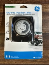 GE Extreme Weather 24-Hour Outdoor Plug-In Mechanical Timer-NEW