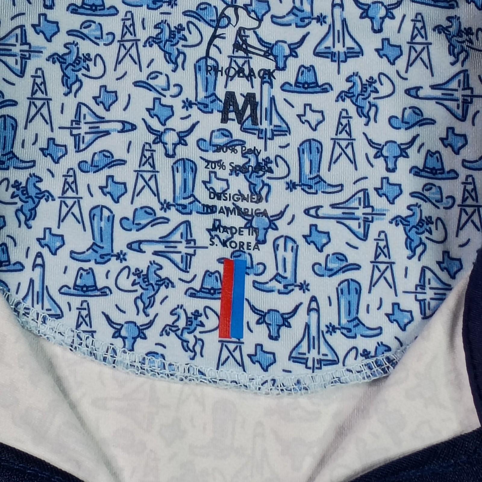 Rhoback Performance Q-Zip Pullover Medium Blue Te… - image 4