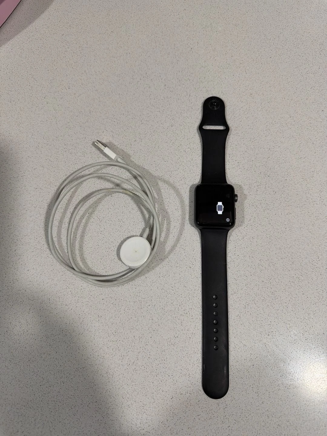 Apple Watch Series 1 42mm Space Gray Aluminum Case Black Sport Band with Magneti